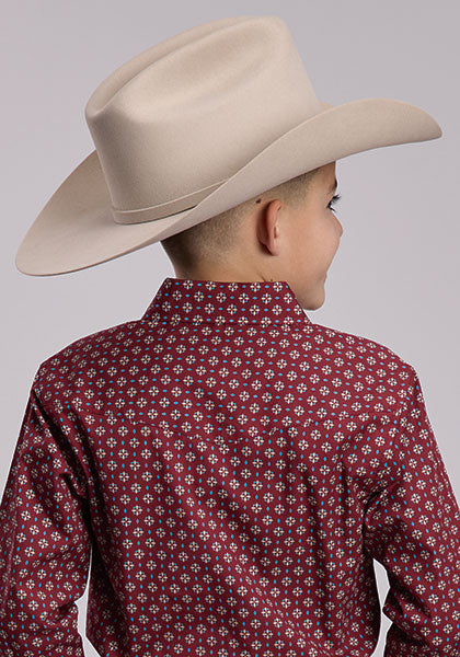 ROPER BOY Amarillo RED LONG SLEEVE BUTTON UP SHIRT