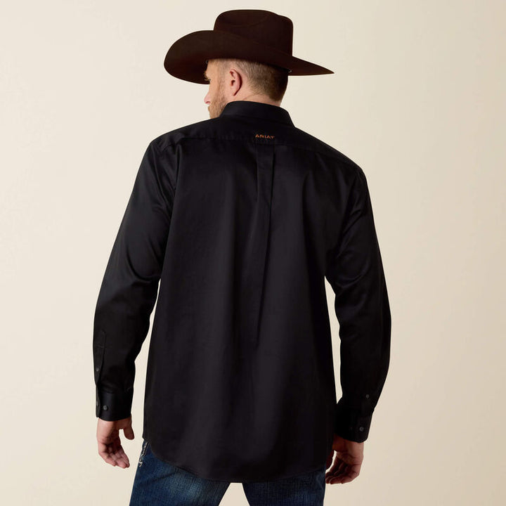 ARIAT MENS BLACK BUTTON UP WESTERN CLASSIC CASUAL DRESS SHIRT