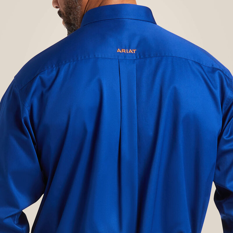 ARIAT MENS Solid Twill Classic Fit ULTRAMARINE BUTTON UP SHIRT