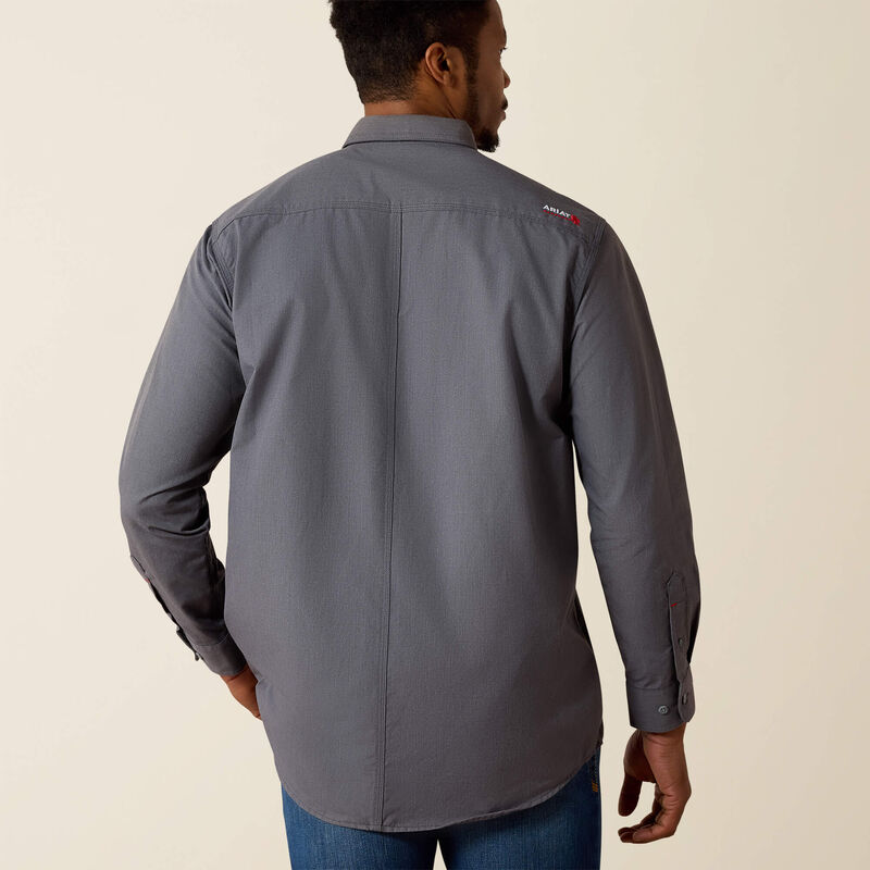 Ariat Mens flame-resistant FR Gunmetal Featherlight Work Shirt