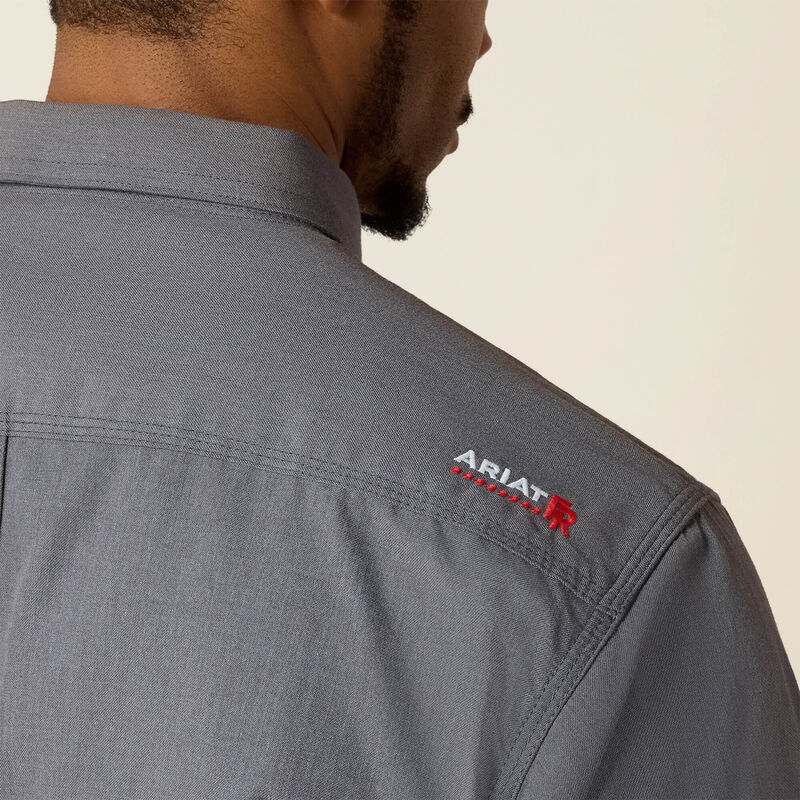 Ariat Mens flame-resistant FR Gunmetal Featherlight Work Shirt