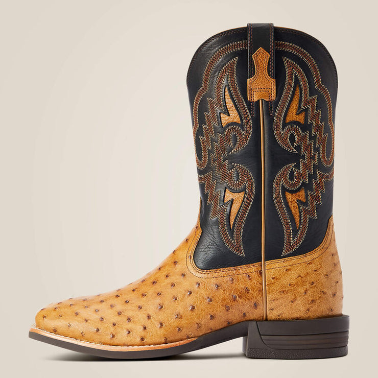 Ariat Men’s Dagger Antique Saddle Full Quill Ostrich Boots