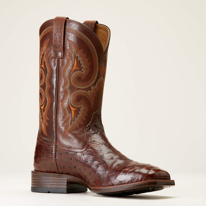 Ariat Men’s Barley Ultra Tobacco Full Quill Ostrich Boots