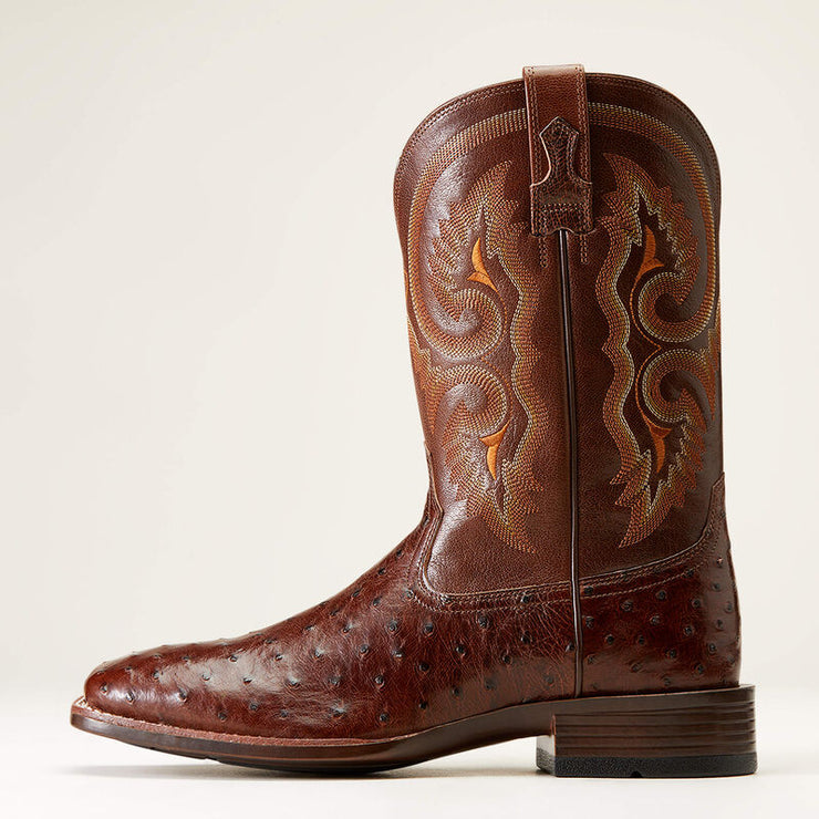Ariat Men’s Barley Ultra Tobacco Full Quill Ostrich Boots