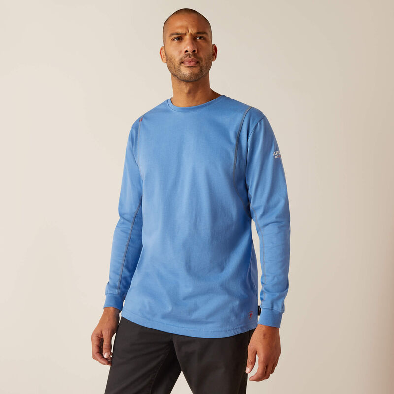 ARIAT MEN'S FR LONG SLEEVE CAMPANULA AC Crew T-Shirt
