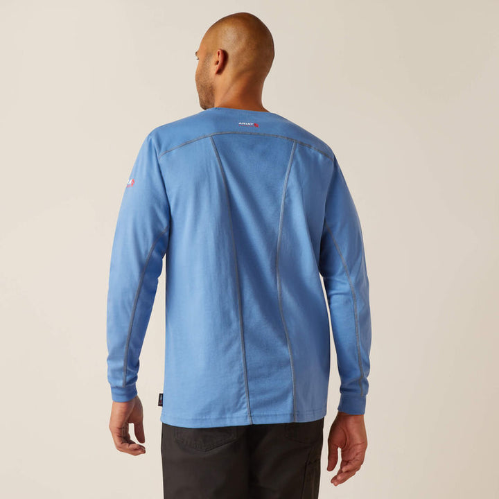 ARIAT MEN'S FR LONG SLEEVE CAMPANULA AC Crew T-Shirt
