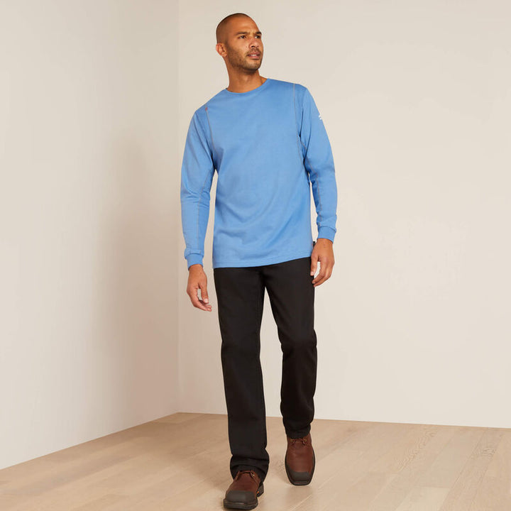ARIAT MEN'S FR LONG SLEEVE CAMPANULA AC Crew T-Shirt
