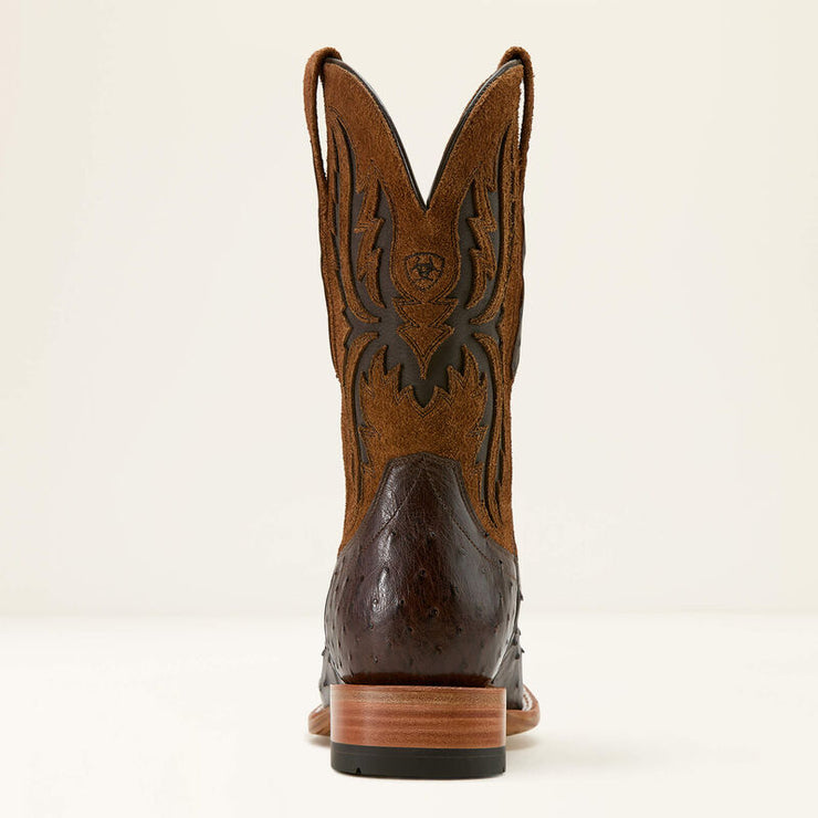 Ariat Men's Drifter Espresso Full Quill Ostrich Boots