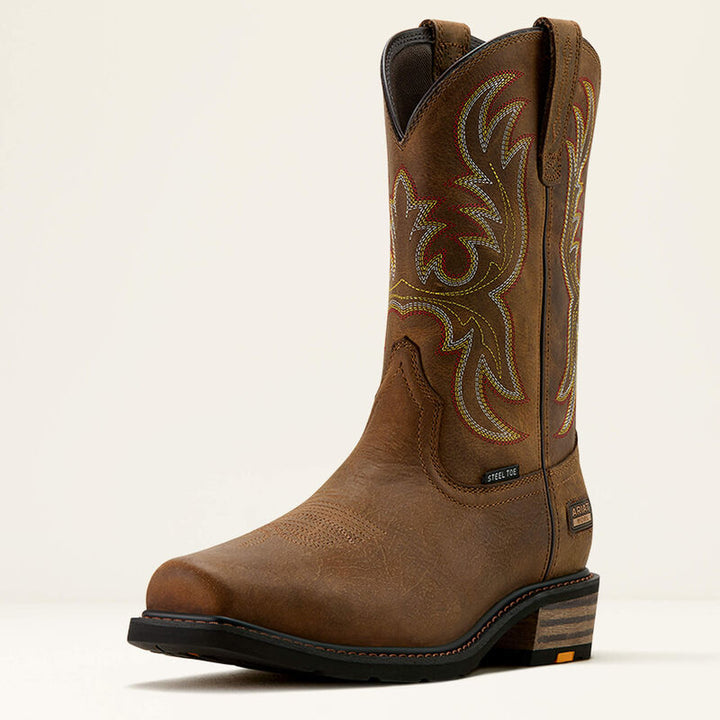 ARIAT MEN'S RYE BROWN IRONSIDE SQUARE STEEL TOE BOOT'S