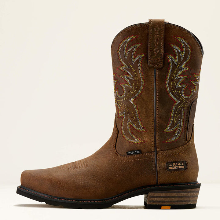 ARIAT MEN'S RYE BROWN IRONSIDE SQUARE STEEL TOE BOOT'S