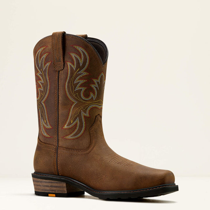 ARIAT MEN'S RYE BROWN IRONSIDE SQUARE STEEL TOE BOOT'S