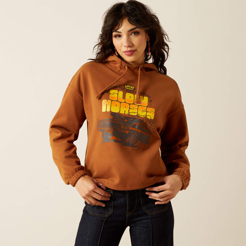 ARIAT Women's Essential Sendero Slow Horses Hoodie Glazed Ginger