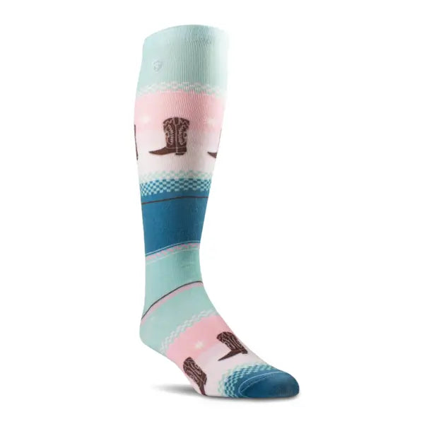 ARIAT WOMENS (2-Pack) medium Serape Stride Kneehigh Over the calf Socks