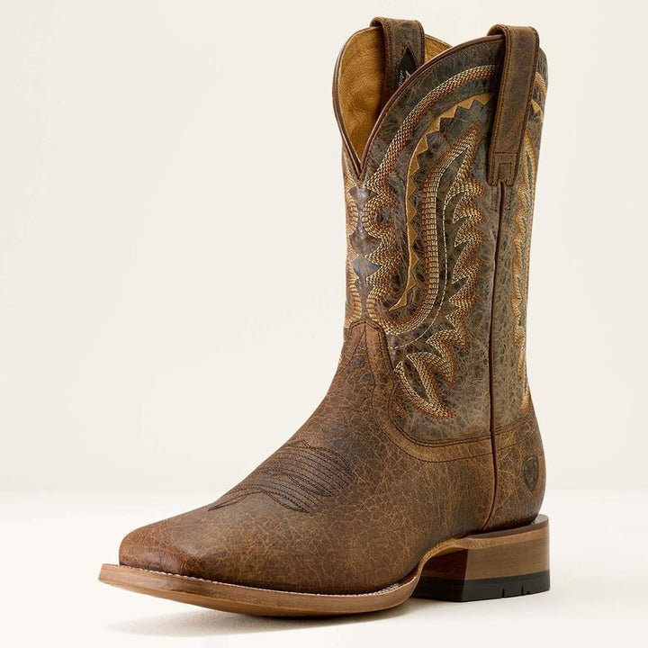 ARIAT MENS ROCK RIDGE SADDLE BROWN BISON WESTERN BOOT
