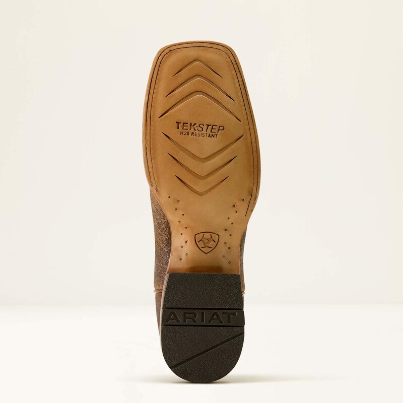ARIAT MENS ROCK RIDGE SADDLE BROWN BISON WESTERN BOOT