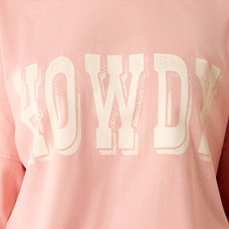 ARIAT WOMENS PINK HOWDY OVERSIZRD L/S SHIRT