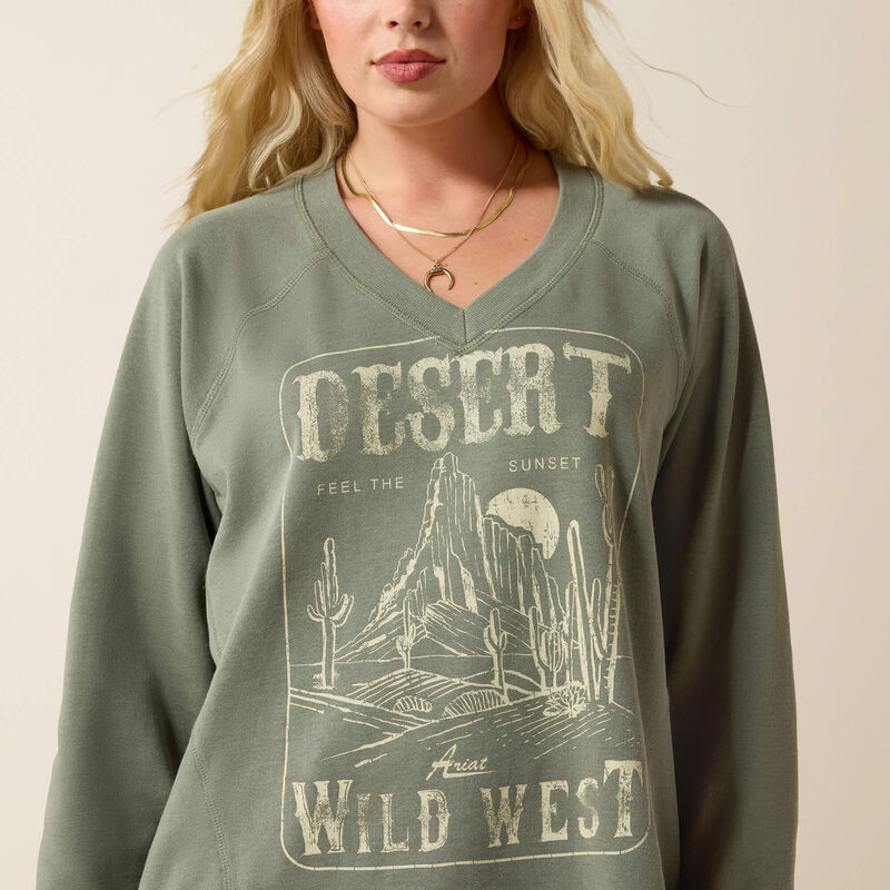 ARIAT WOMEN'S SEA SPRAY GREEN VICTORIA SWEATSHIRT