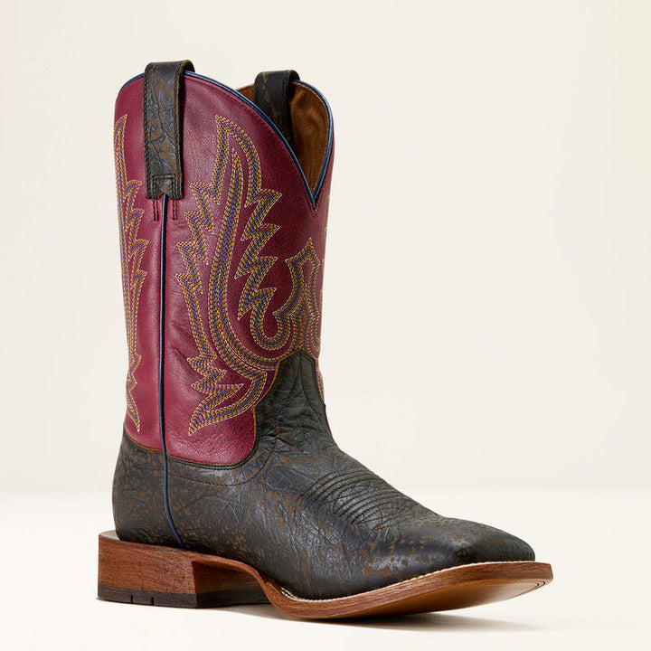 ARIAT MEN'S County Roads TOFFEE|SHADOW PURPLE Wide Square Toe Cowboy Boot