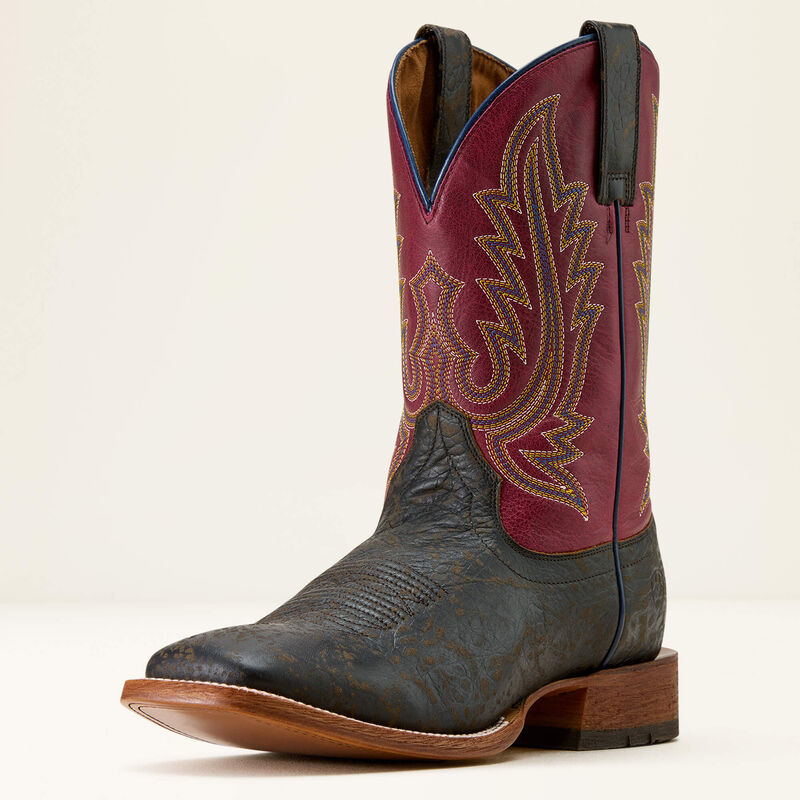 ARIAT MEN'S County Roads TOFFEE|SHADOW PURPLE Wide Square Toe Cowboy Boot