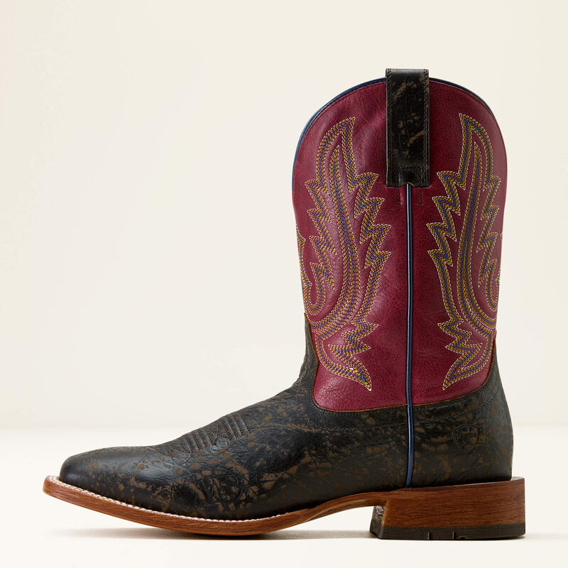 ARIAT MEN'S County Roads TOFFEE|SHADOW PURPLE Wide Square Toe Cowboy Boot