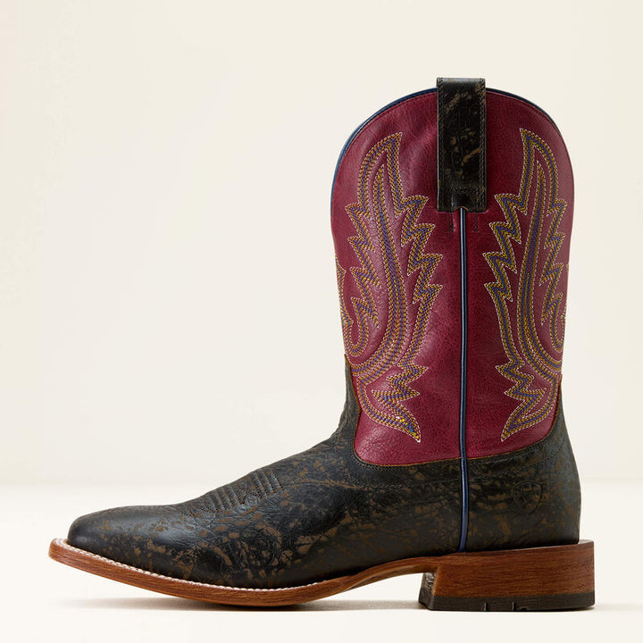 ARIAT MEN'S County Roads TOFFEE|SHADOW PURPLE Wide Square Toe Cowboy Boot