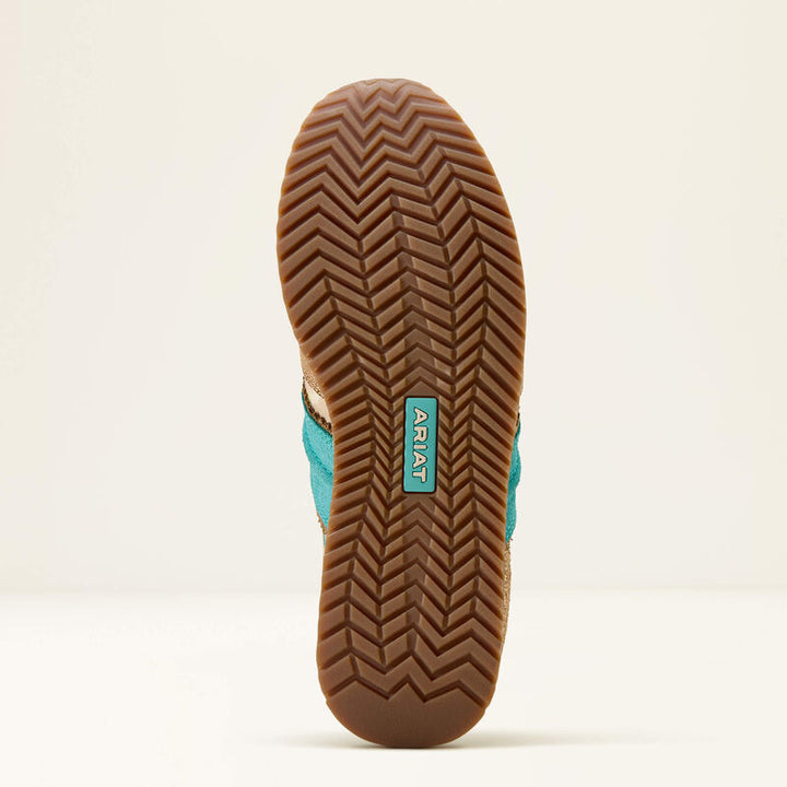 ARIAT WOMEN'S TURQUOISE BLANKET PRINT|METALLIC BRONZE RANCH RUNNER SHOE