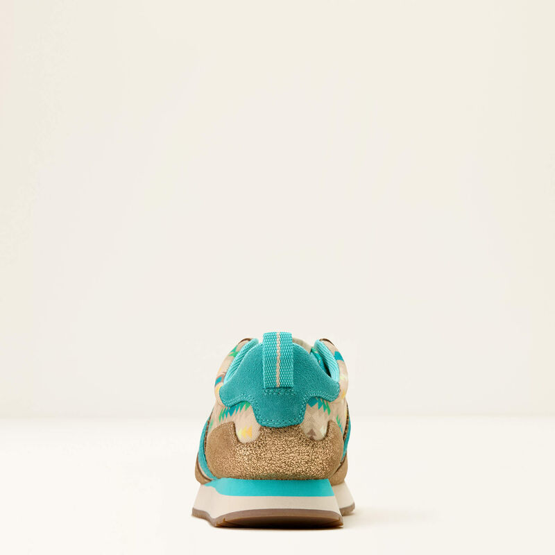 ARIAT WOMEN'S TURQUOISE BLANKET PRINT|METALLIC BRONZE RANCH RUNNER SHOE