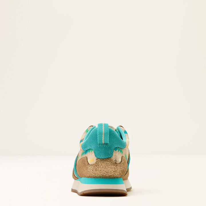 ARIAT WOMEN'S TURQUOISE BLANKET PRINT|METALLIC BRONZE RANCH RUNNER SHOE