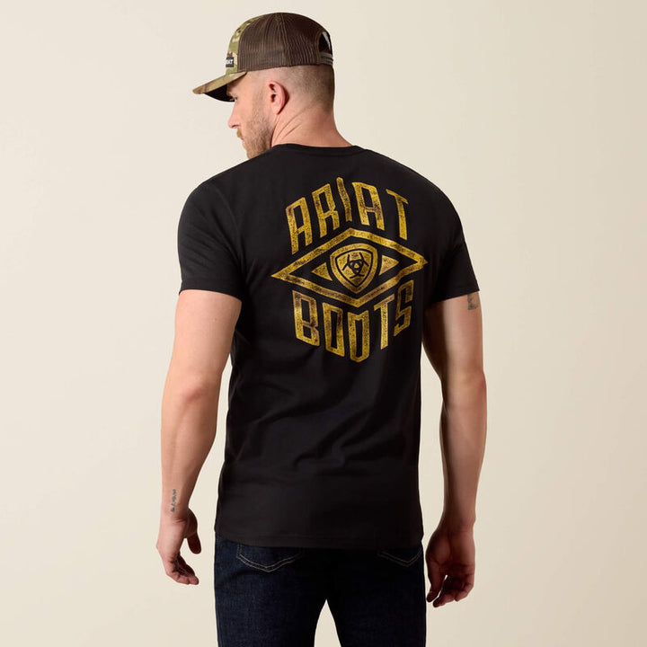 ARIAT MEN'S BLACK FORT KNOX LOCKS T SHIRT