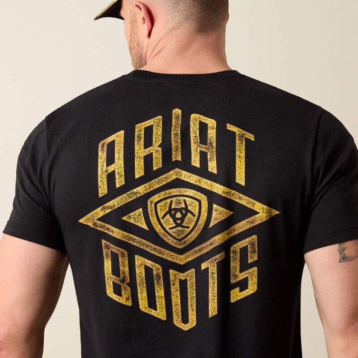 ARIAT MEN'S BLACK FORT KNOX LOCKS T SHIRT