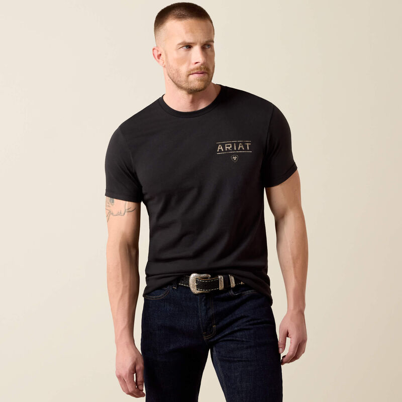 Ariat Mens Black Monument Gaucho Graphic T-Shirt
