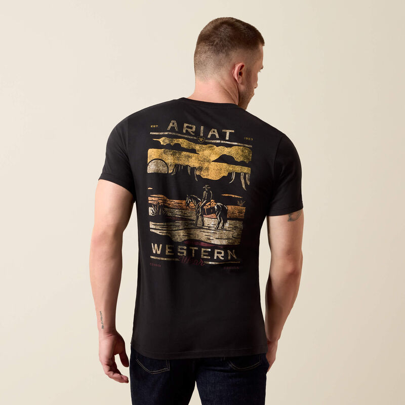 Ariat Mens Black Monument Gaucho Graphic T-Shirt