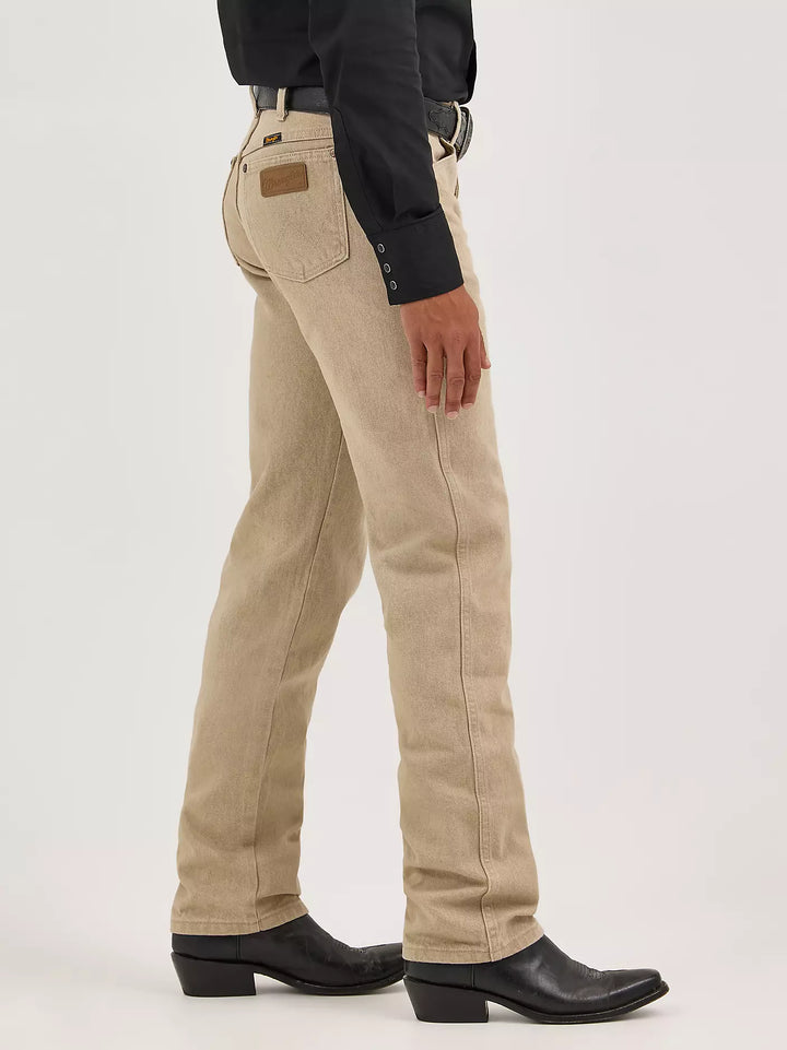 WRANGLER MENS COWBOY CUT ORIGINAL FIT KHAKI JEANS