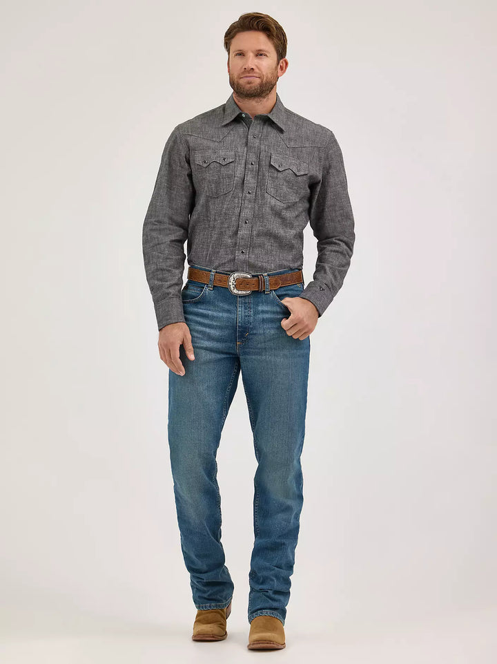 WRANGLER MEN'S CODY JOHNSON 20X® ADVANCED COMFORT 01 COMPETITION BLUE STONE RELAXED FIT JEAN
