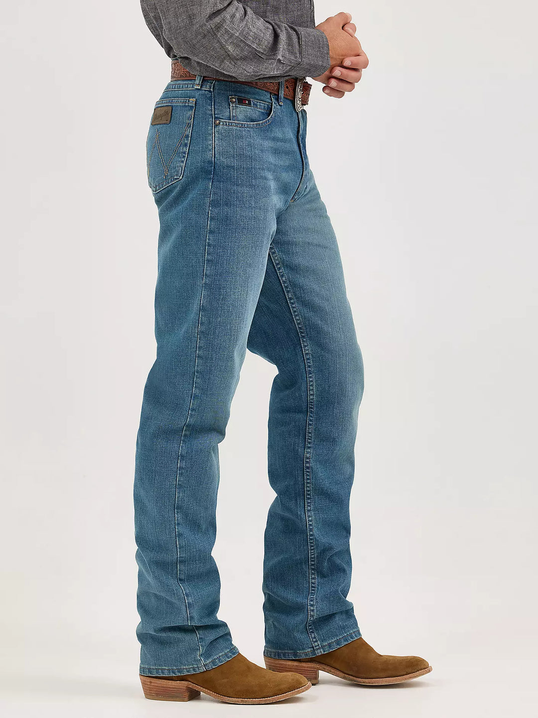 WRANGLER MEN'S CODY JOHNSON 20X® ADVANCED COMFORT 01 COMPETITION BLUE STONE RELAXED FIT JEAN