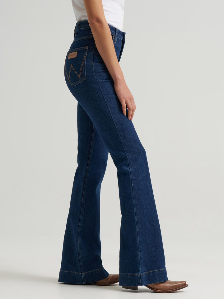 WRANGLER Women's High Rise Bell Trouser Riding Jean