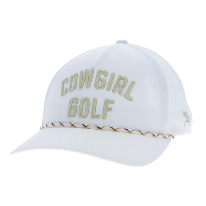 HOOEY WOMENS "COWGIRL GOLF" WHITE W/GOLD HAT