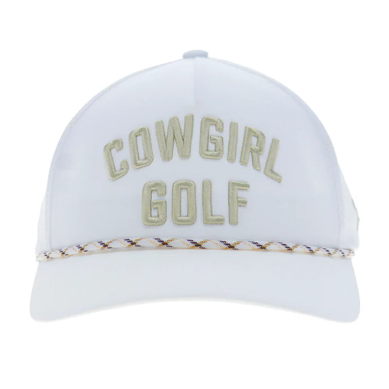 HOOEY WOMENS "COWGIRL GOLF" WHITE W/GOLD HAT