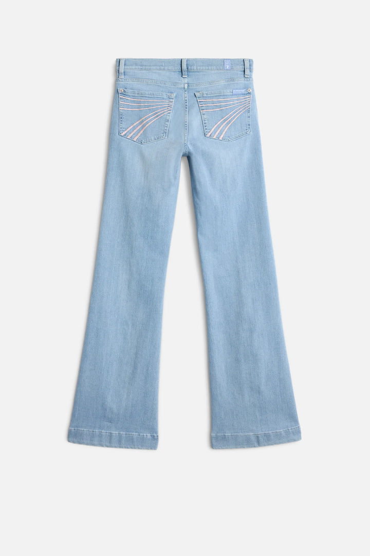 Seven Women's Dojo Tailorless in Slim Illusion Indigo Bloom Flare Jeans