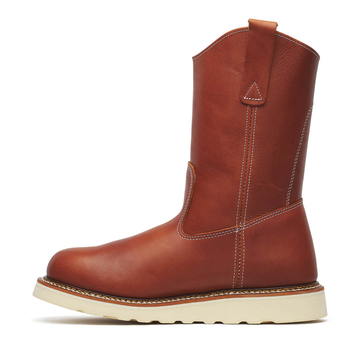 Thorogood Men's AMERICAN HERITAGE 11″ TOBACCO PULL-ON WELLINGTON – MAXWEAR WEDGE Boot