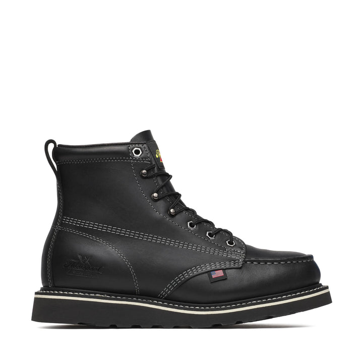 THOROGOOD MENS MIDNIGHT SERIES 6″ BLACK MOC TOE BOOT