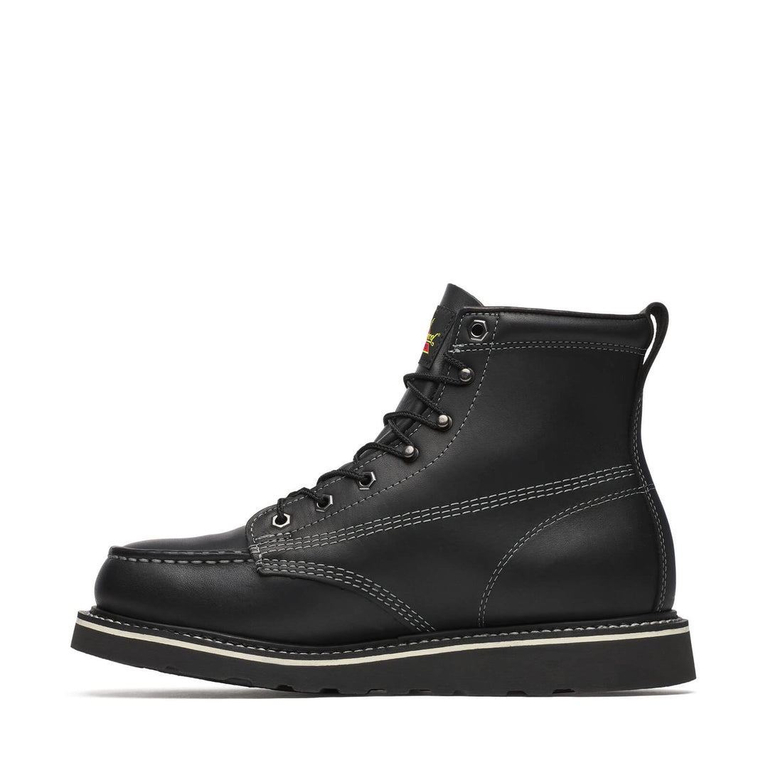 THOROGOOD MENS MIDNIGHT SERIES 6″ BLACK MOC TOE BOOT