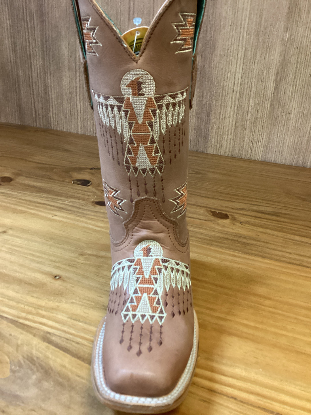CORRAL WOMEN'S TERRA EMBROIDERY SQ. TOE BROWN BOOT