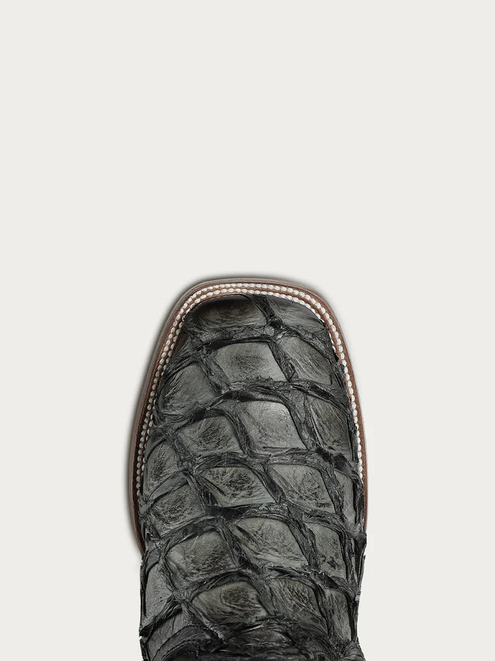 CORRAL MEN'S EMBROIDERY OLIVE GREEN PIRARUCU FISH SQUARE TOE BOOT