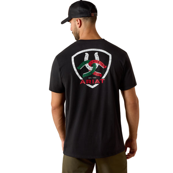 ARIAT MEN'S BLACK TRES HERRADAURAS T SHIRT