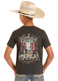 ROCK & ROLL BOY'S BLACK AMERICAN MADE T-SHIRT