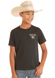 ROCK & ROLL BOY'S BLACK AMERICAN MADE T-SHIRT