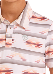 ROCK & ROLL BOYS NATURAL AZTEC PRINT POLO SHIRT