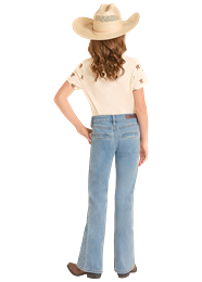 ROCK & ROLL GIRL'S PATCH POCKET Light Wash BOOTCUT JEANS