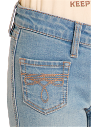 ROCK & ROLL GIRL'S PATCH POCKET Light Wash BOOTCUT JEANS